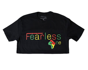 FEARLESS ONE LOGO AFRICAN POWER FIST T-SHIRTS