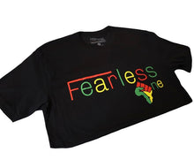 Load image into Gallery viewer, FEARLESS ONE LOGO AFRICAN POWER FIST T-SHIRTS
